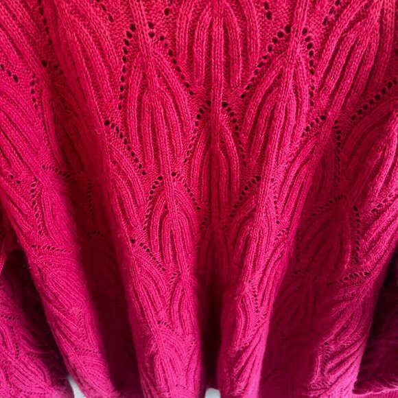 Rickis Plus Size knit sweater hot pink XXL Barbiecore Winter Warm Sweater - Picture 5 of 10